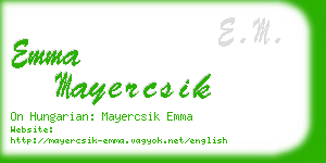 emma mayercsik business card